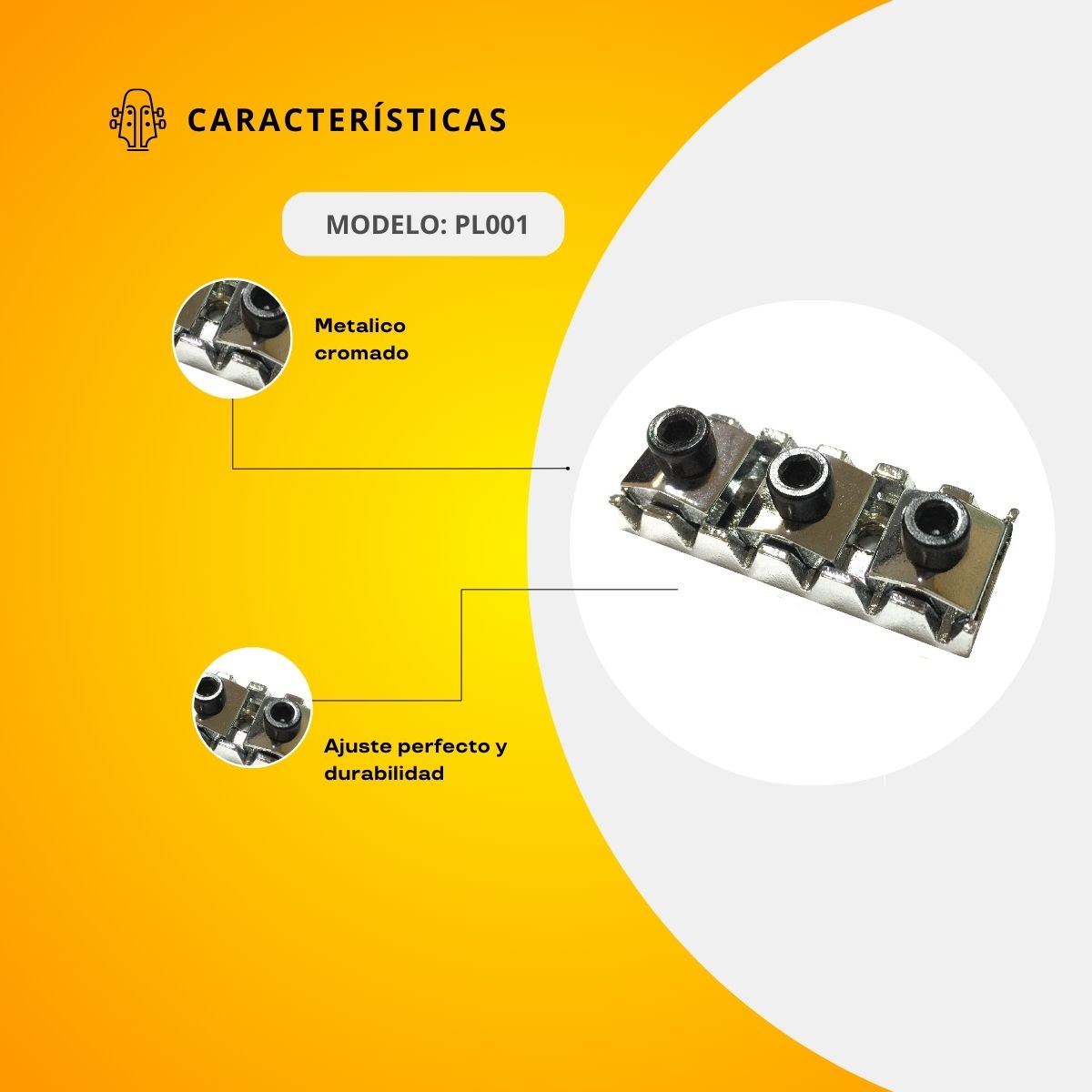 Candados de Cuerda "Floyd Rose" Para Guitarra Eléctrica PL001