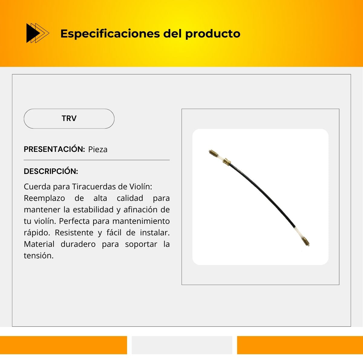 Cuerda Para Tiracuerdas De Violín TRV