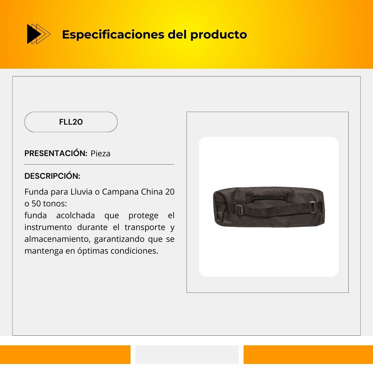 Funda Para Lluvia o Campana China De 20 o 50 Tonos FLL20