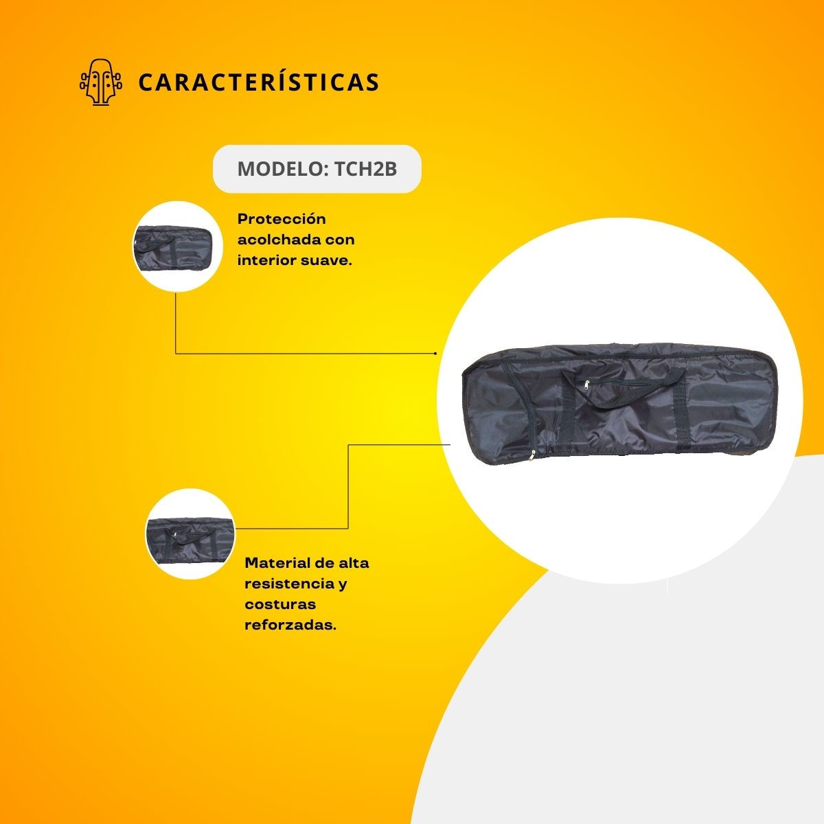 Funda Para Teclado Chico 4 Octavas dos bolsas TCH2B
