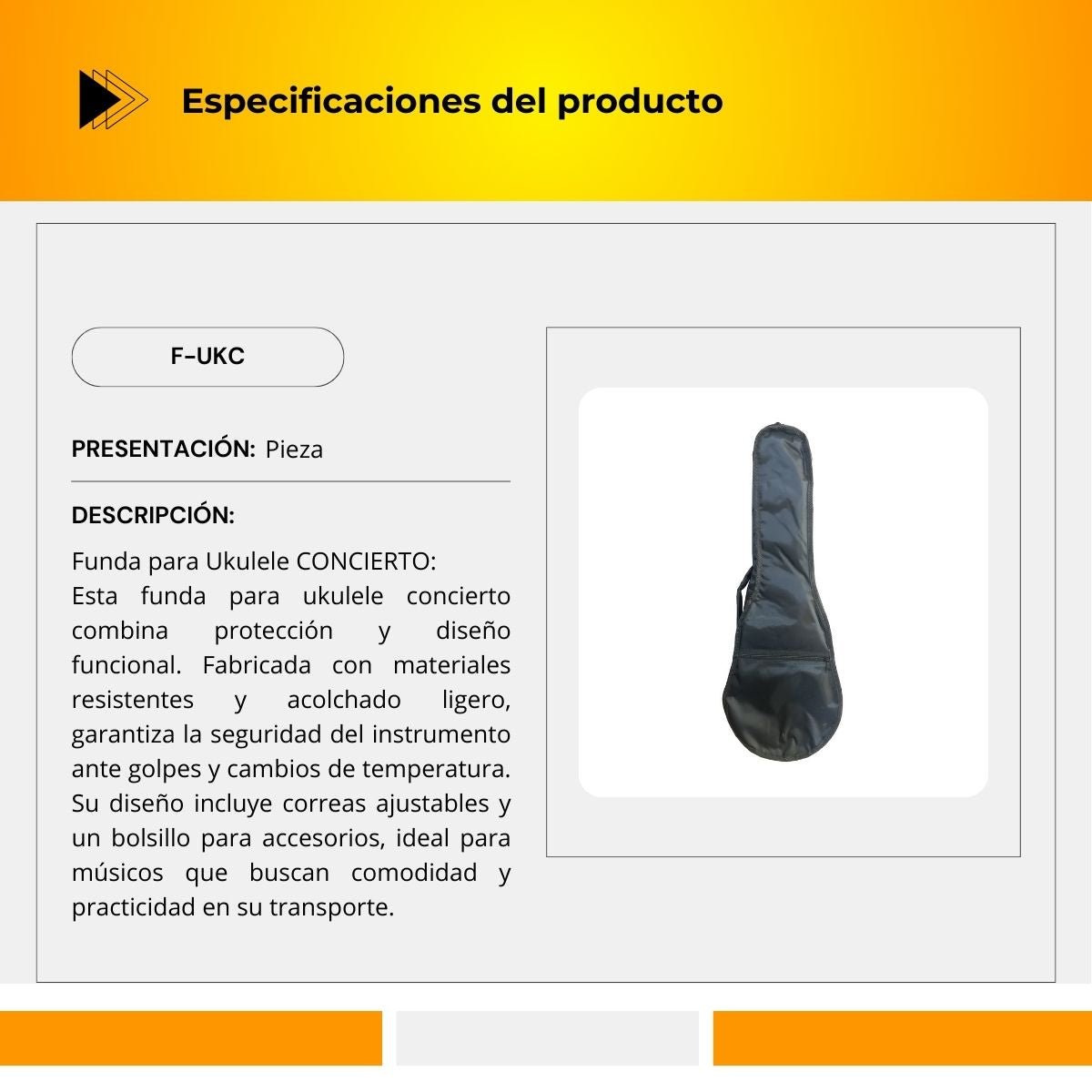 Funda para Ukulele Concierto F-UKC