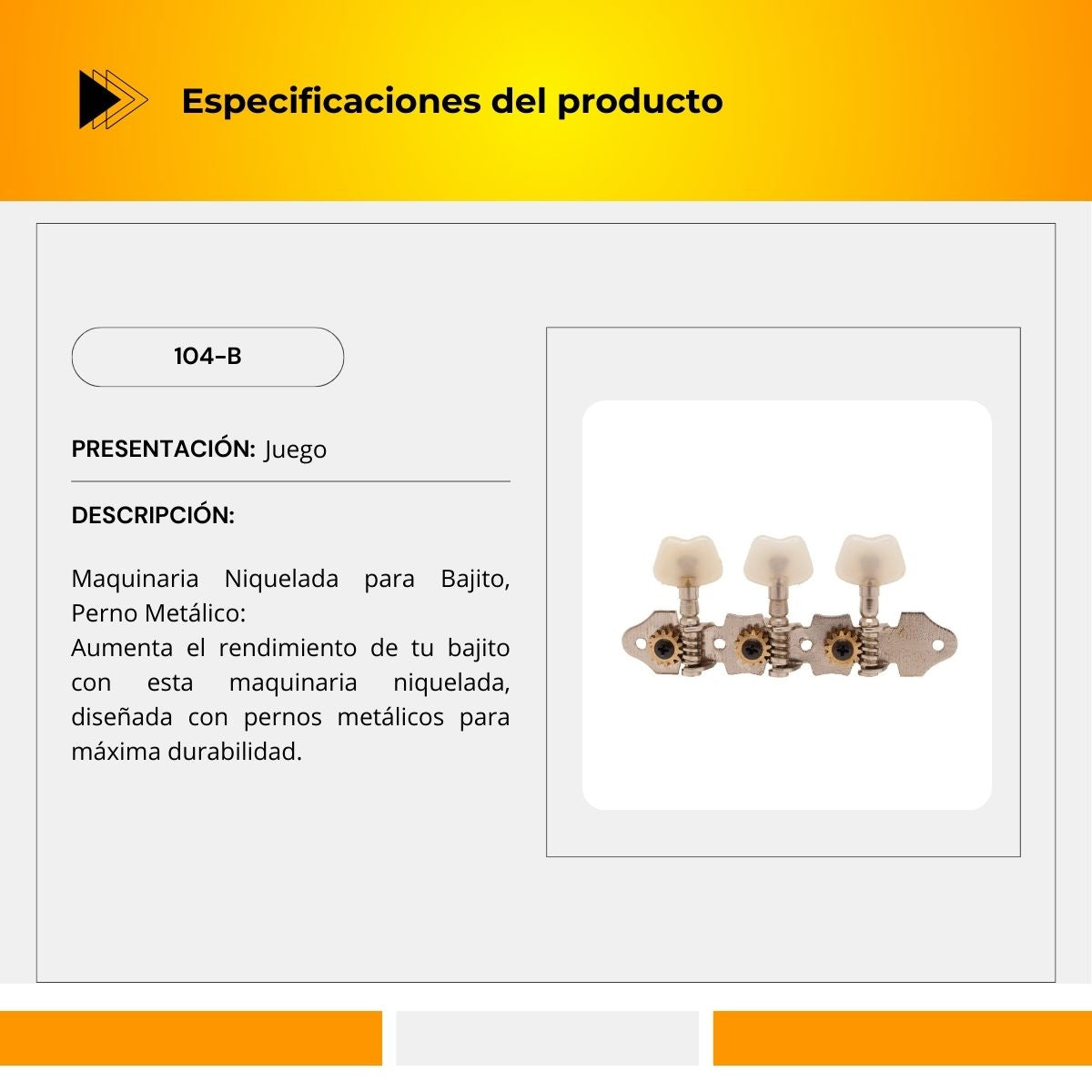 Maquinaria Niquelada Para Bajito 104-B