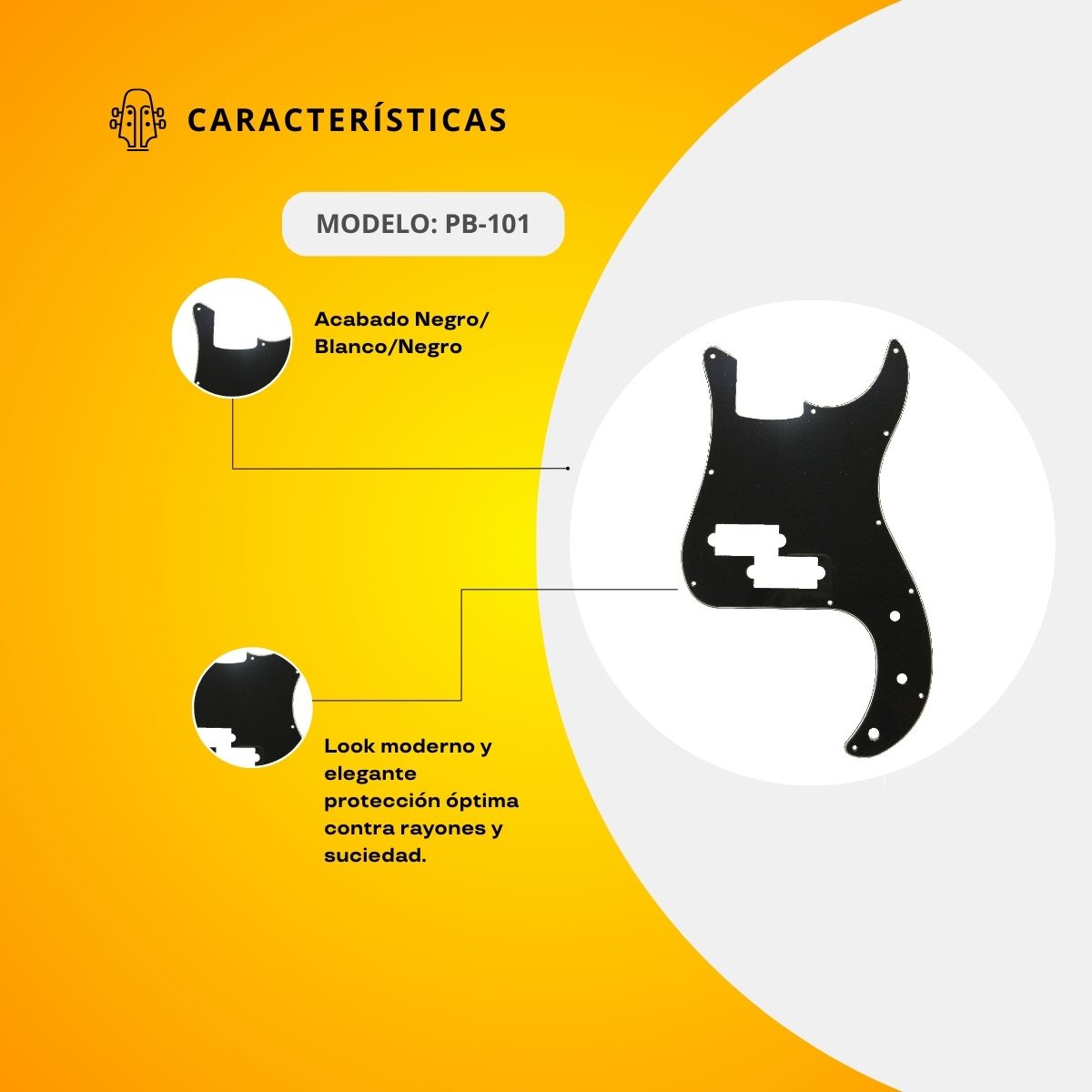 Mica Para Bajo Eléctrico PB-101