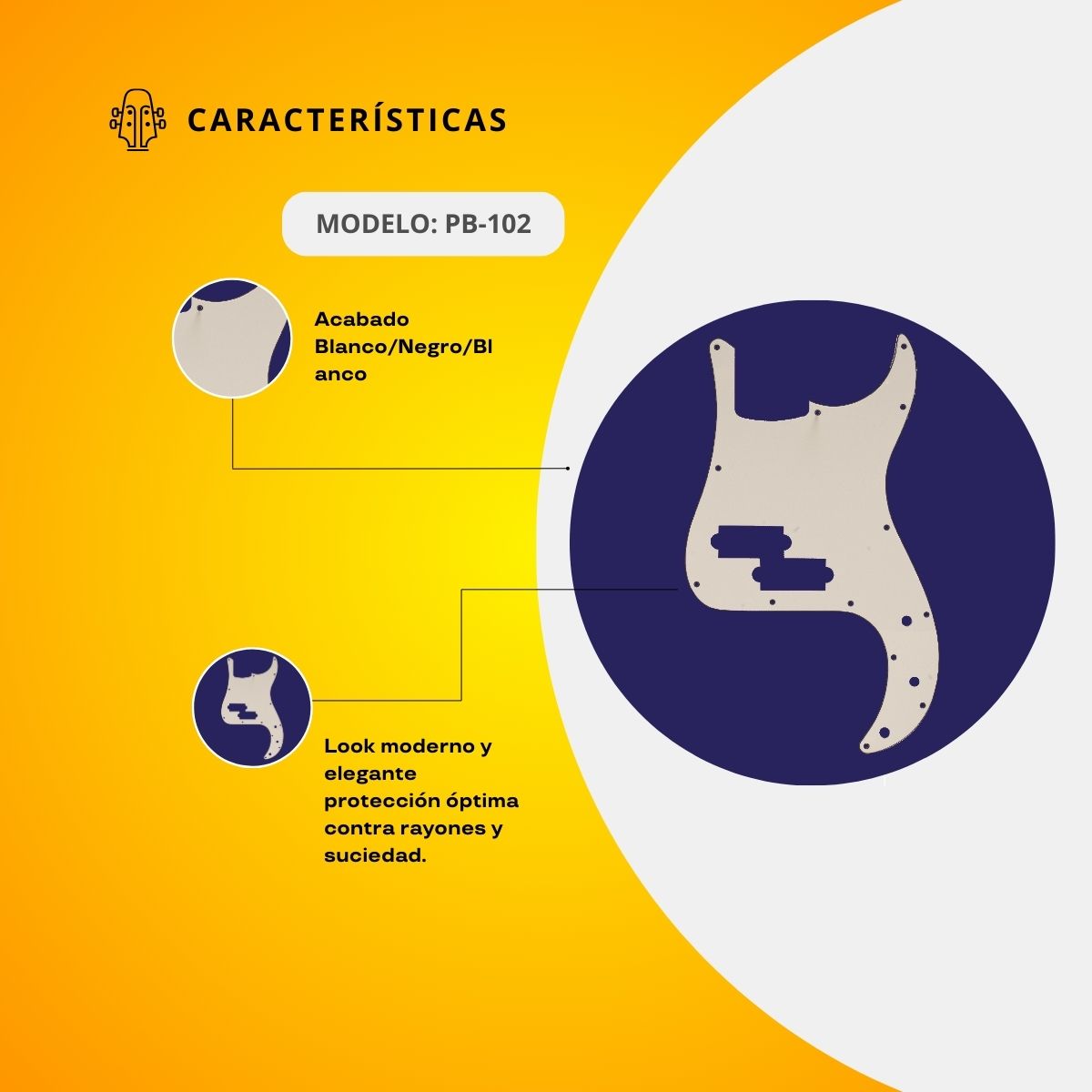 Mica Para Bajo Eléctrico PB-102