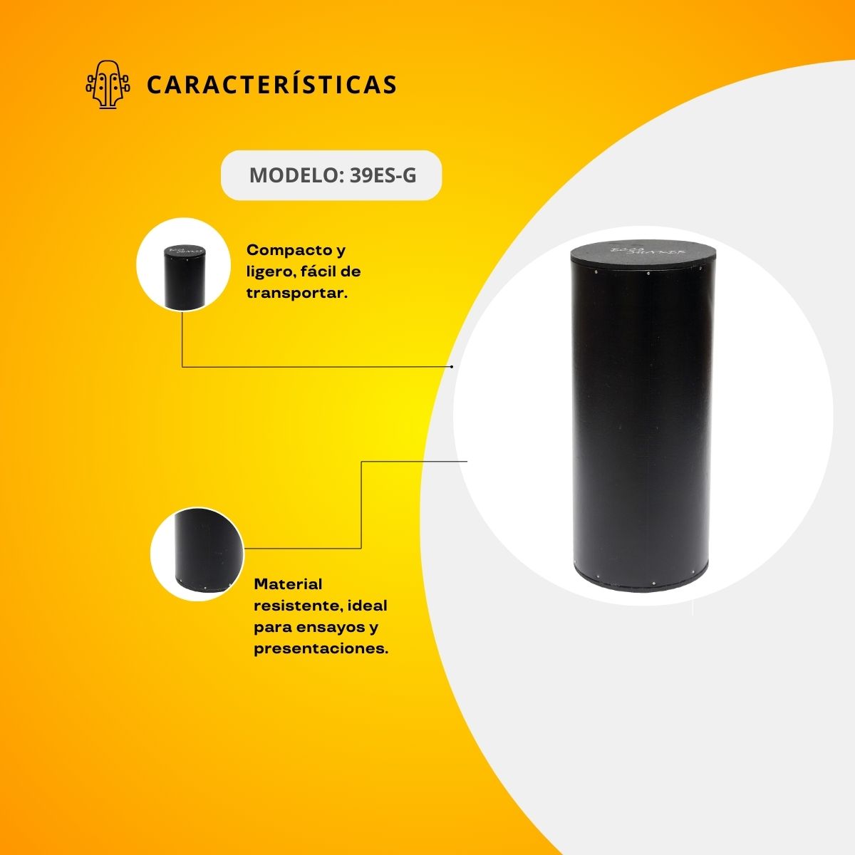 Shaker Cilíndrico de Plástico 39ES-G