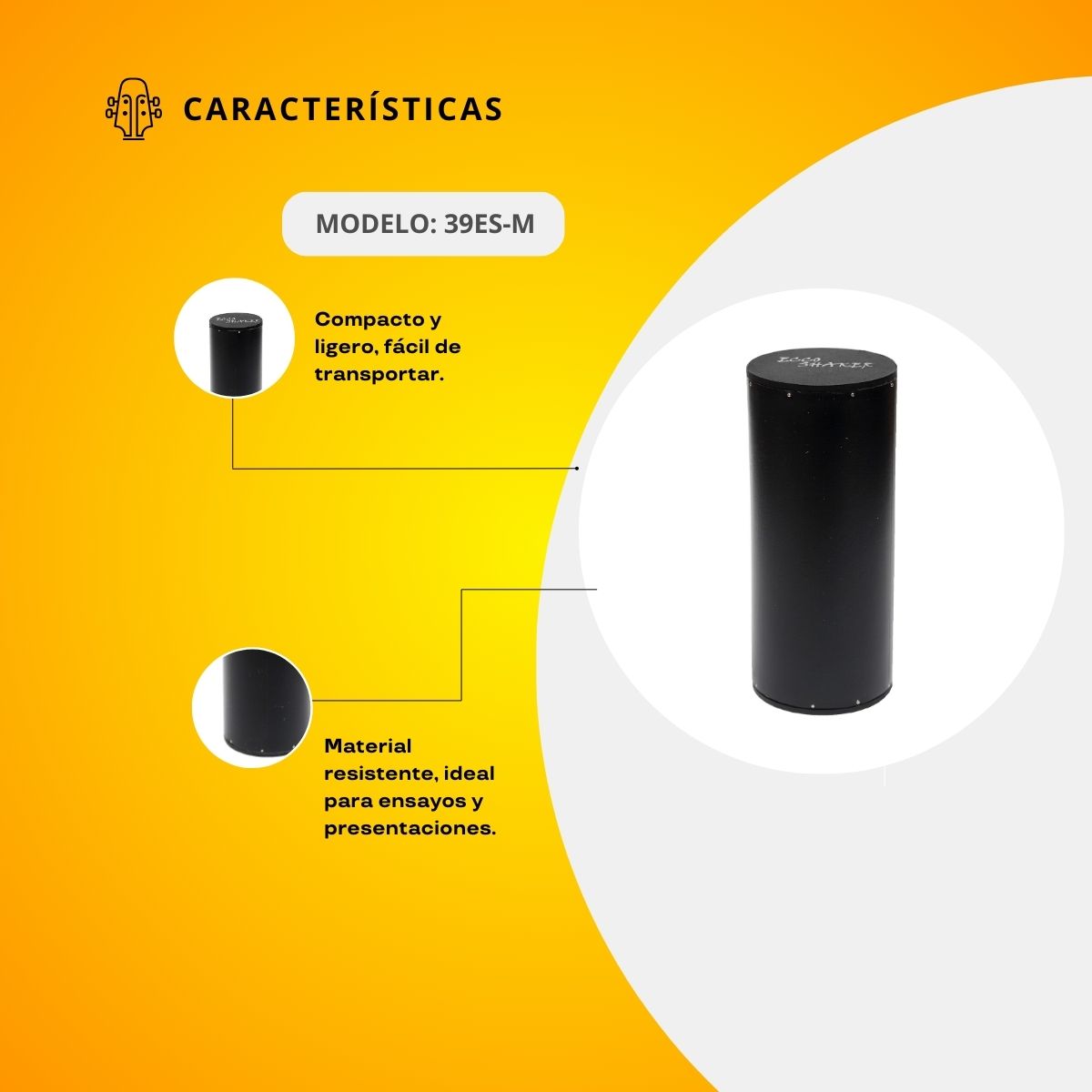 Shaker Cilíndrico de Plástico 39ES-M