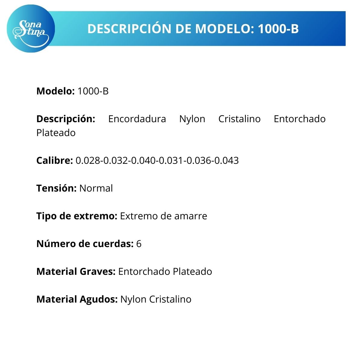 Premier 1000-B Tensión Normal Cuerdas Para Guitarra Clásica