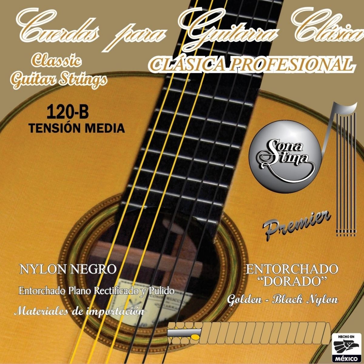 Premier Flatwound 120-B Tensión Normal Cuerdas Para Guitarra Clásica