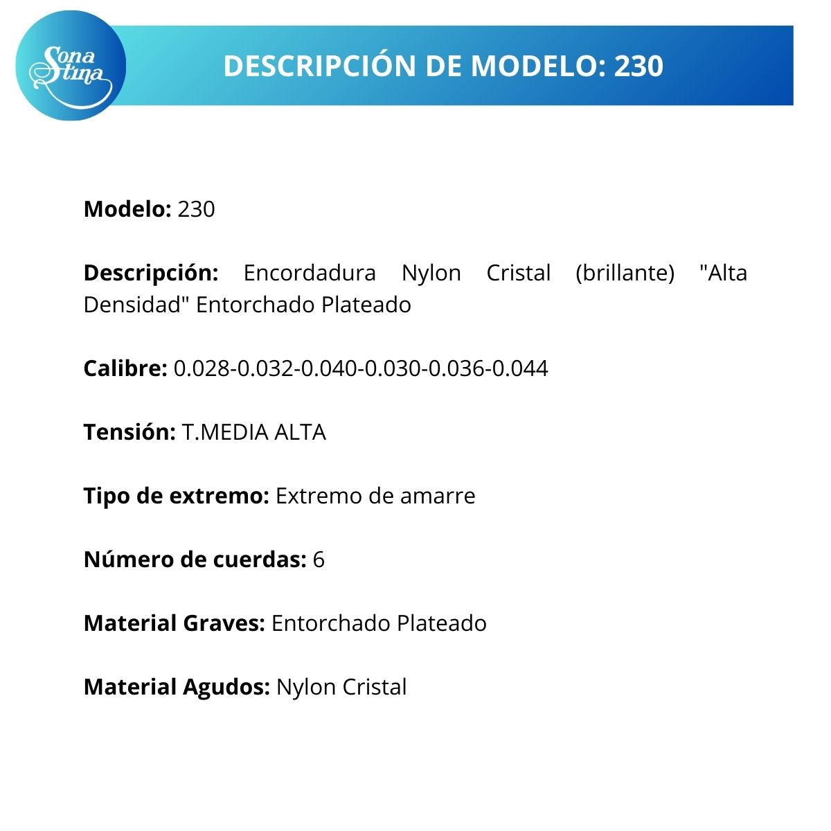 Premier 230 Tensión Media Alta Cuerdas Para Guitarra Clásica