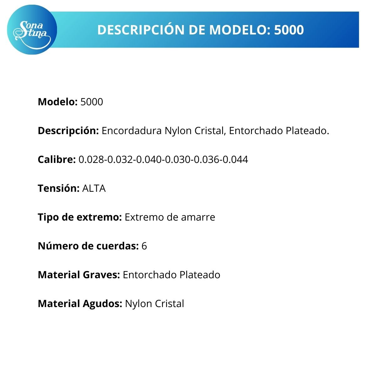 Premier Nylon Cristal 5000 Tensión Alta Cuerdas Para Guitarra Clásica