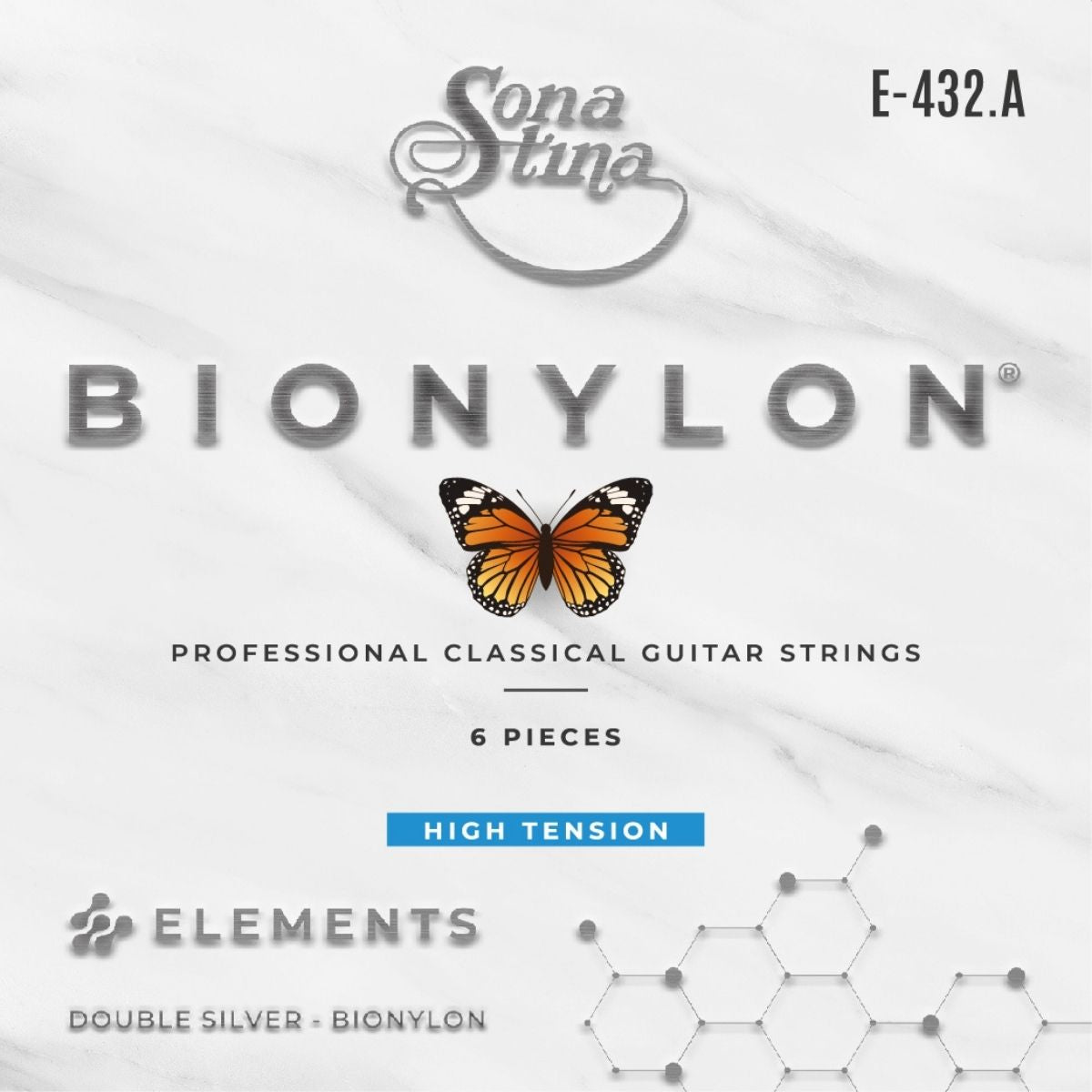 Elements Bionylon E-432.A Tensión Alta Cuerdas Para Guitarra Clásica