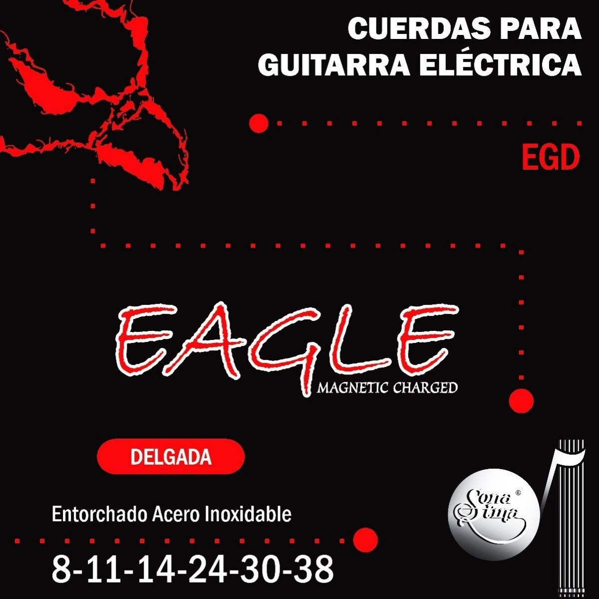 Premier Acero Inoxidable 08-38 Cuerdas Para Guitara Eléctrica EGD