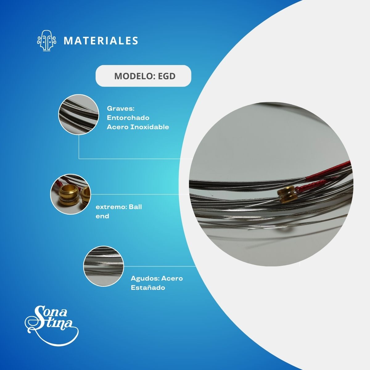 Premier Acero Inoxidable 08-38 Cuerdas Para Guitara Eléctrica EGD