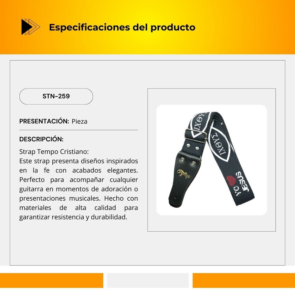 Strap Tempo Cristiano STN-259