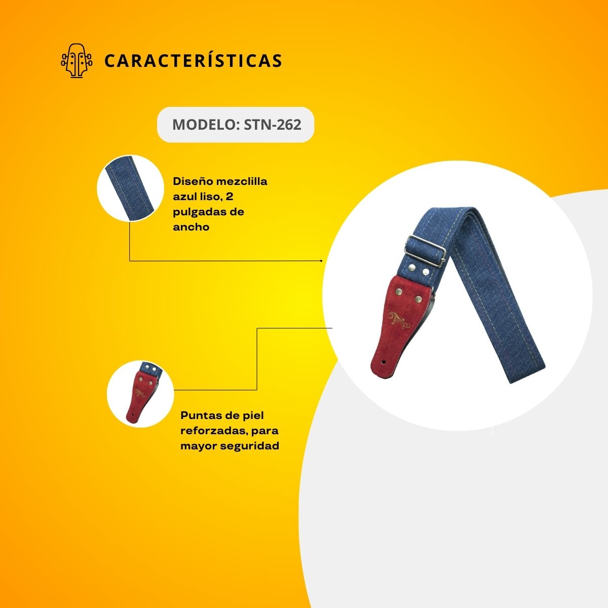 Strap Tempo Mezclilla Azul Liso STN-262