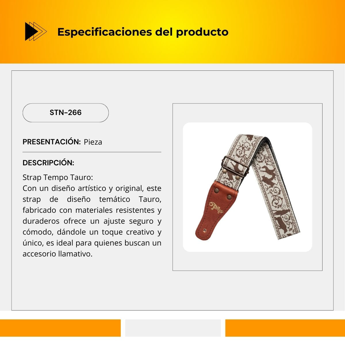 Strap Tempo Diseño Tauro STN-266