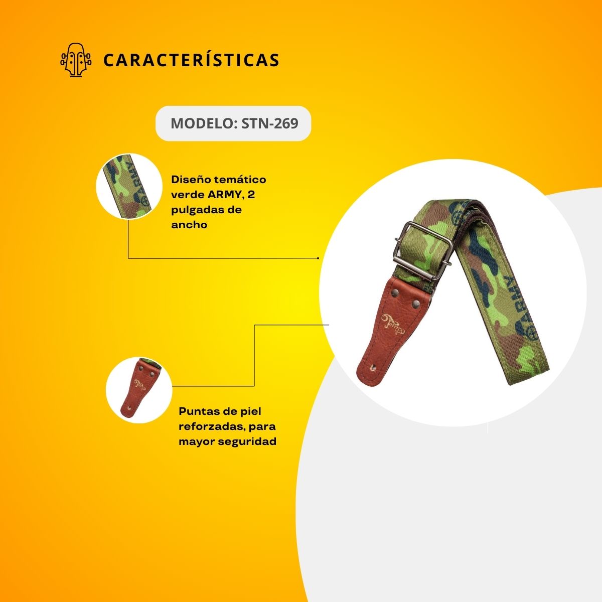 Strap Tempo Diseño Verde Army STN-269