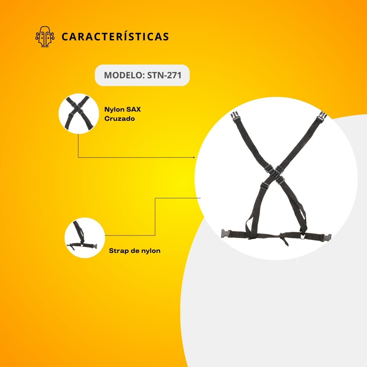 Strap Tempo SAX Cruzado STN-271