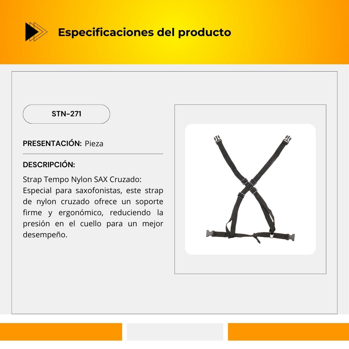 Strap Tempo SAX Cruzado STN-271