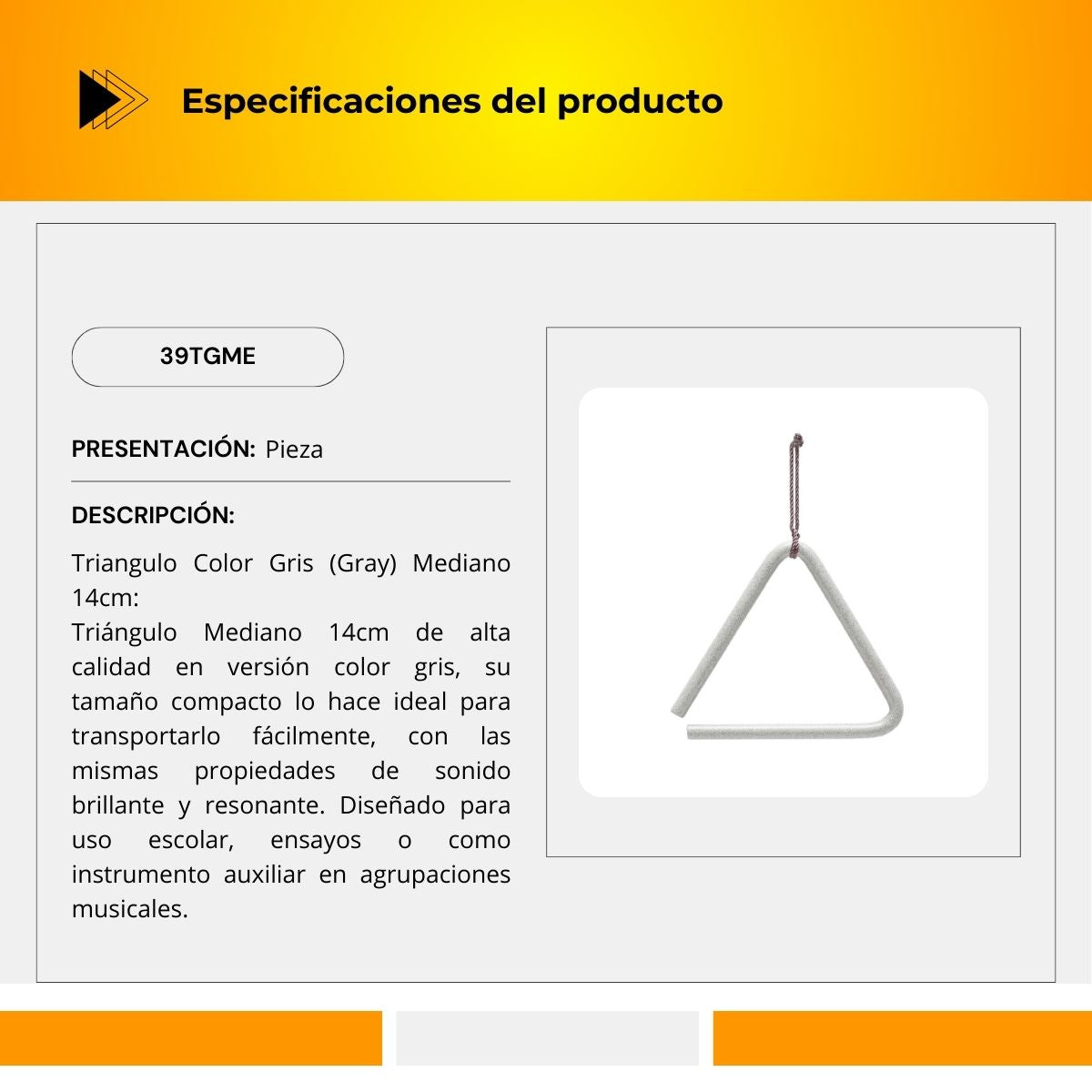 Triangulo Tamaño Mediano 39TGME