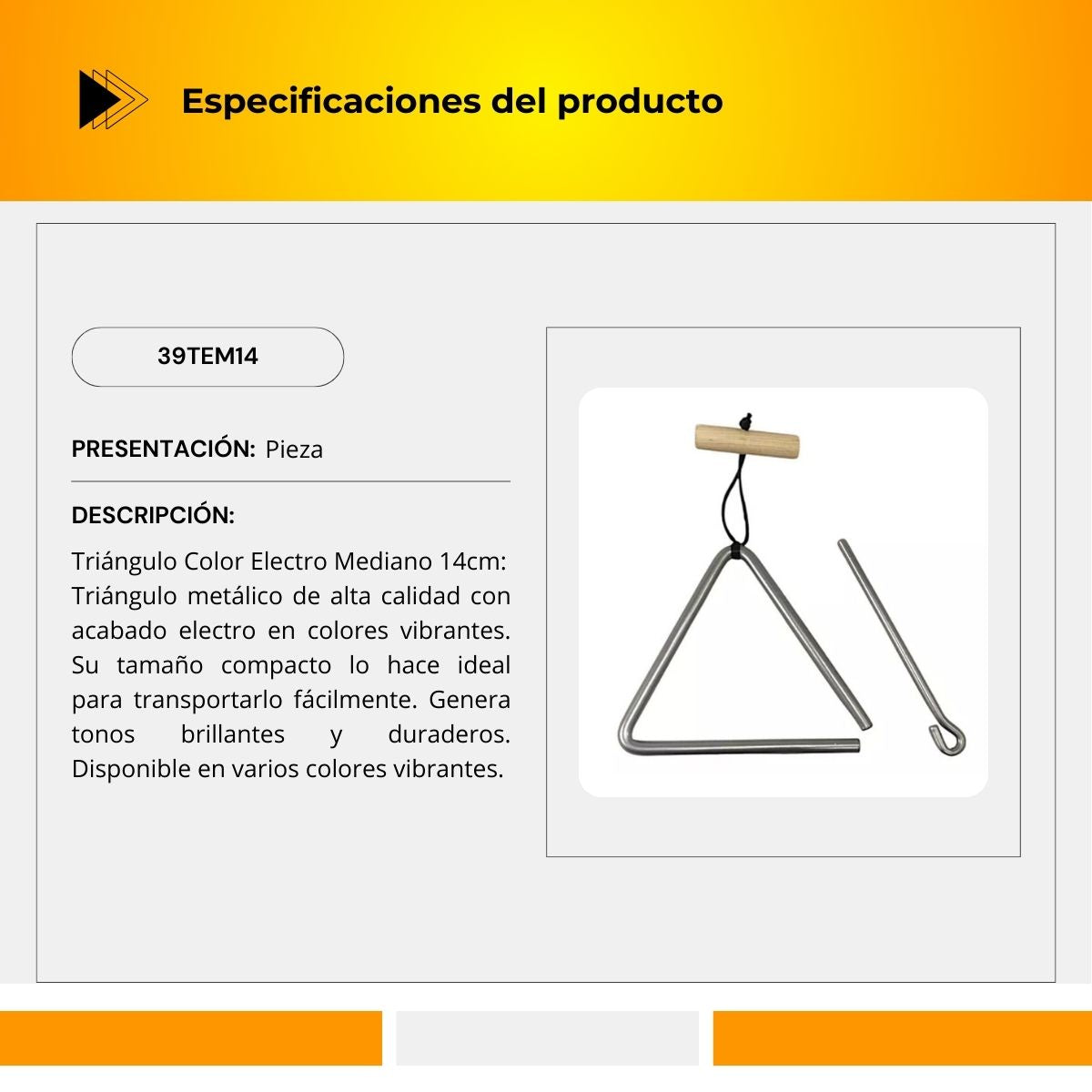 Triangulo Tamaño Mediano 39TEM14