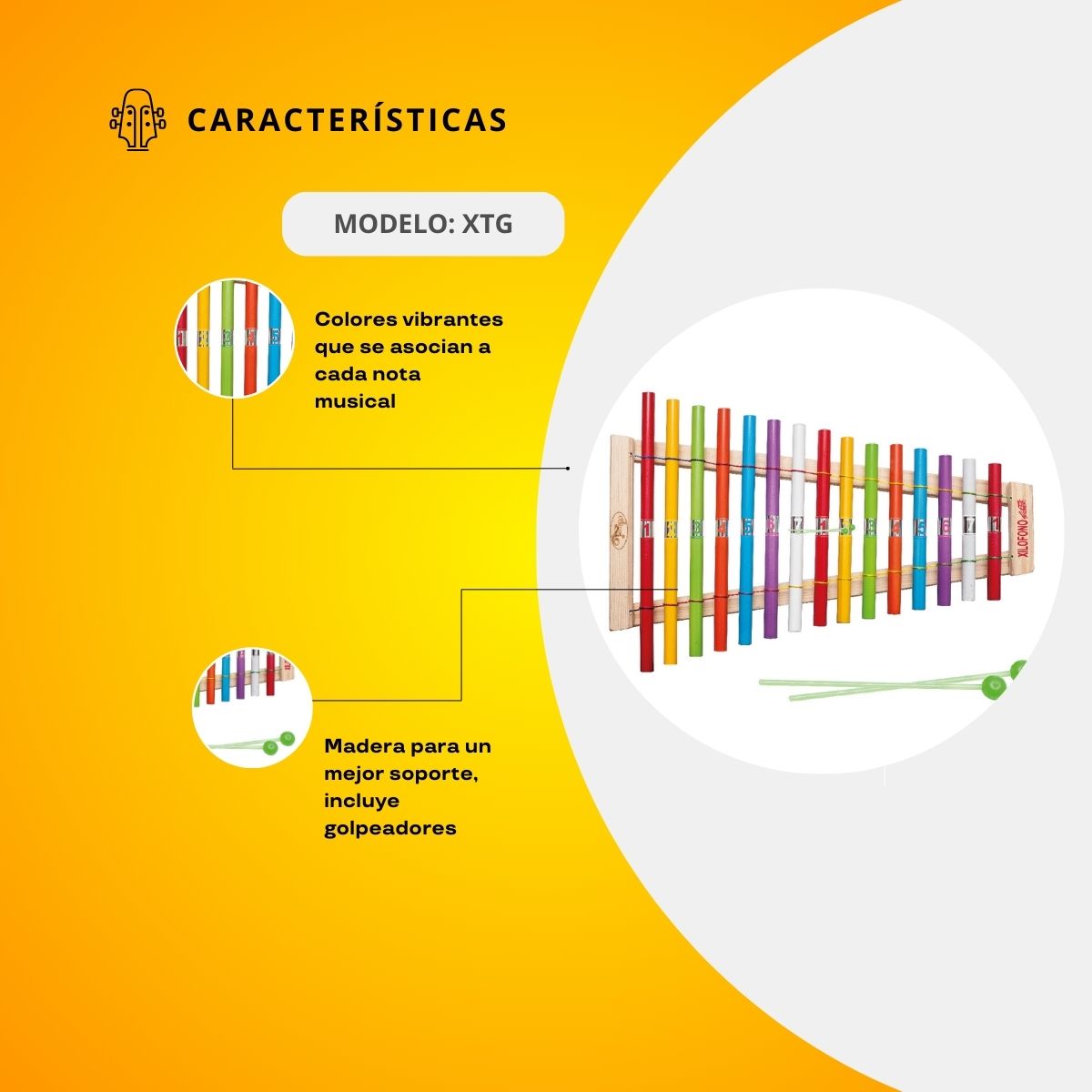 Xilófono Infantil Didáctico 15 Notas XTG