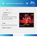Elements Alba E-12 Tensión Media-Alta Cuerdas para Guitarra Profesional Flamenca