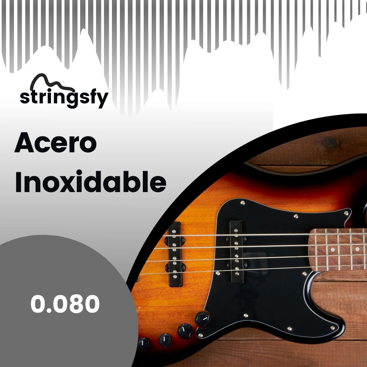 Acero Inoxidable 0.080 Para Bajo Eléctrico