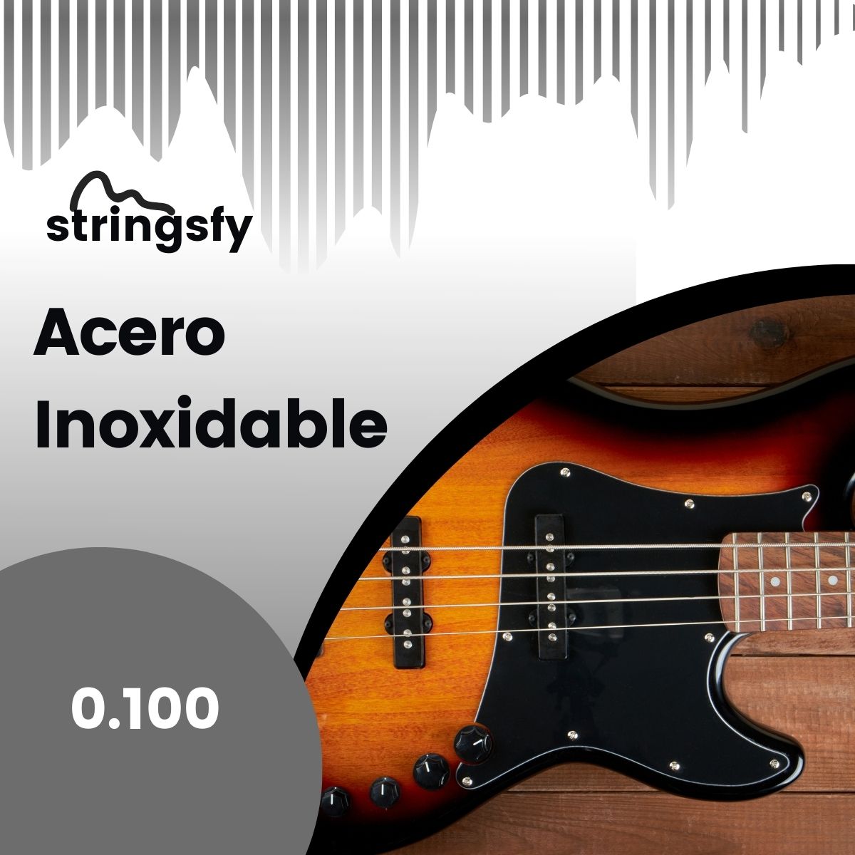 Acero Inoxidable 0.100 Para Bajo Eléctrico