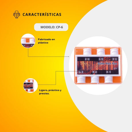 Afinador De Plástico Seis Tonos Para Guitarra CP-6