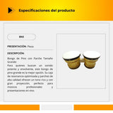 Bongo De Pino Con Parche Tamaño Grande BN3