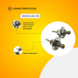 Botón Metálico Con Seguro Para Tahalí MSL-100