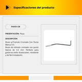 Brazo Para Tremolo Cromado Con Punta Blanca 5.5 PA001-CB
