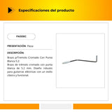 Brazo Para Tremolo Cromado Con Punta Blanca 5.2 PA006C