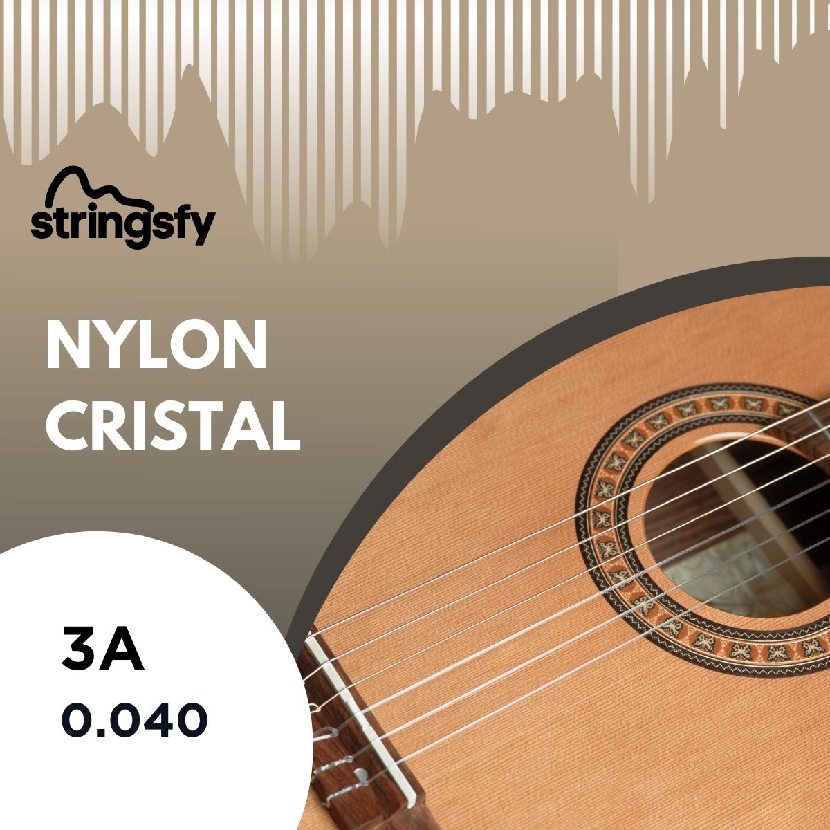 3º Cuerda Nylon Cristal Guitarra Clásica 0.040