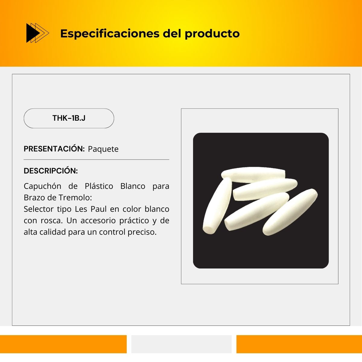 Capuchón de Plástico para Brazo de Tremolo THK-1B.J