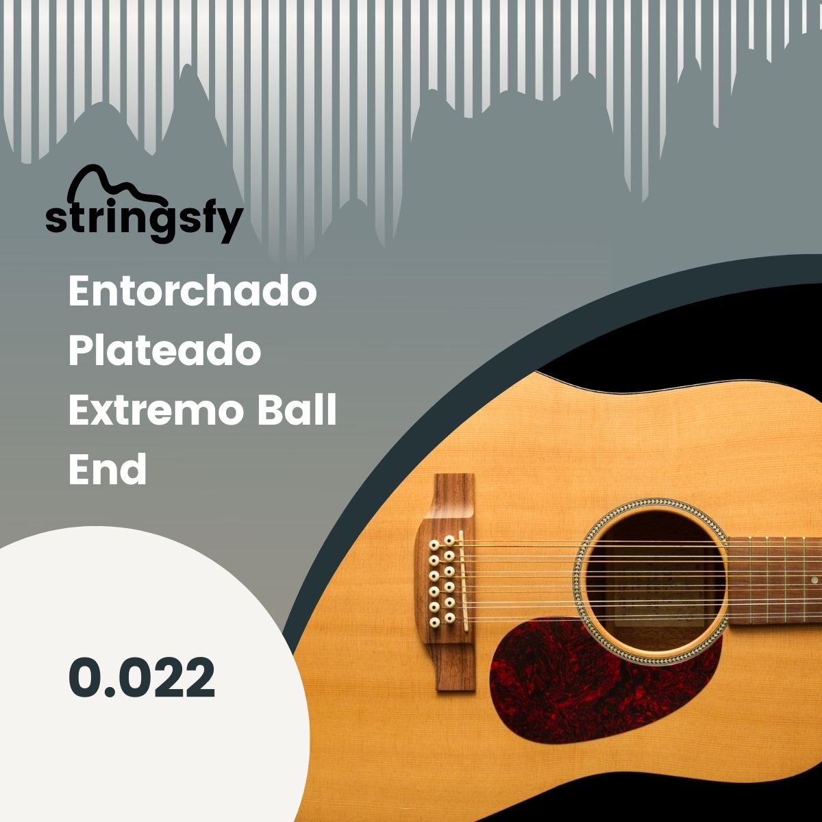 Entorchado Plateado Extremo Ball End 0.022 Para Docerola