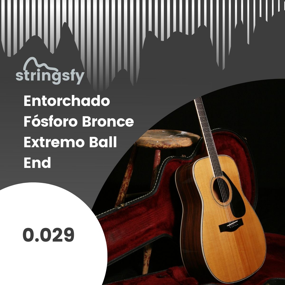Entorchado Fósforo Bronce Extremo Ball End 0.029 Para Guitarra Electroacústica