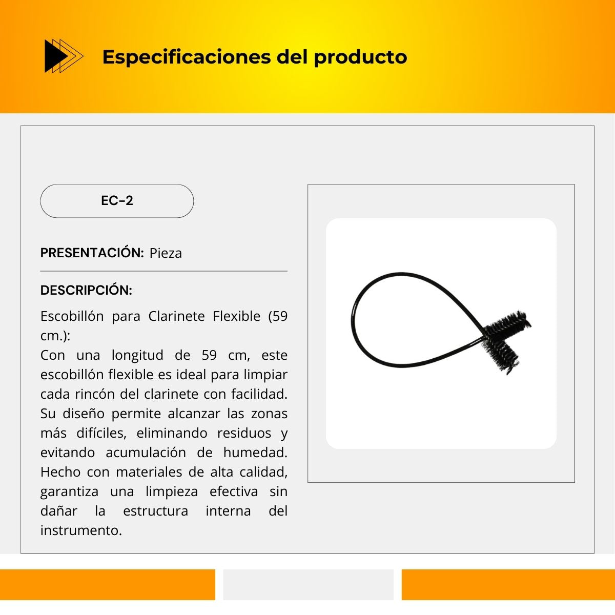 Escobillón Para Clarinete Flexible EC-2
