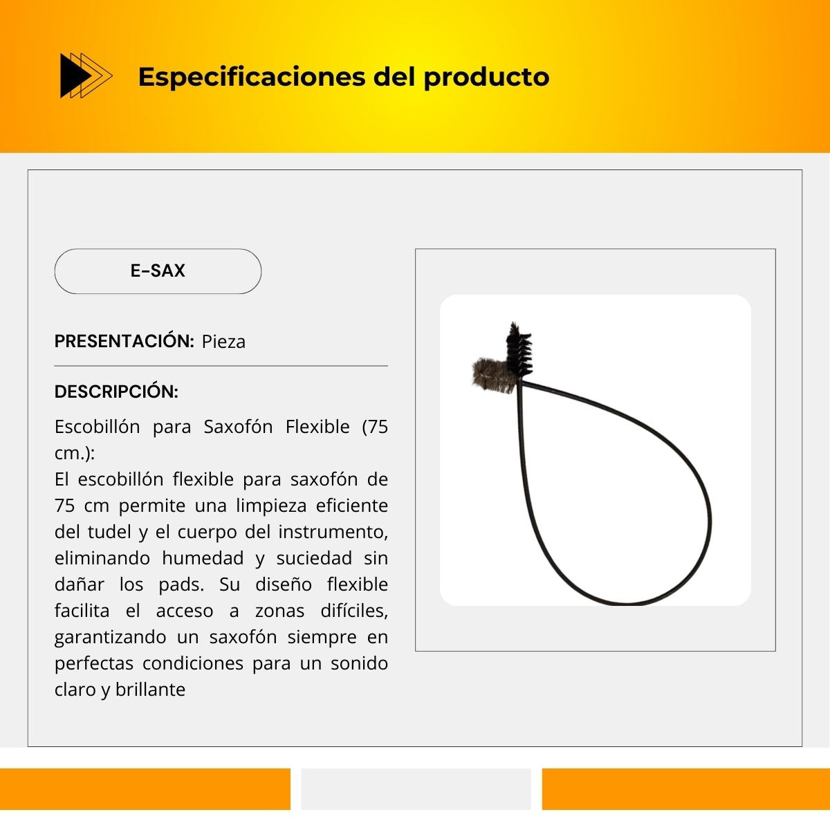 Escobillón Para Saxofón Flexible E-SAX