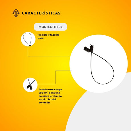 Escobillón Para Trombón Flexible E-T95
