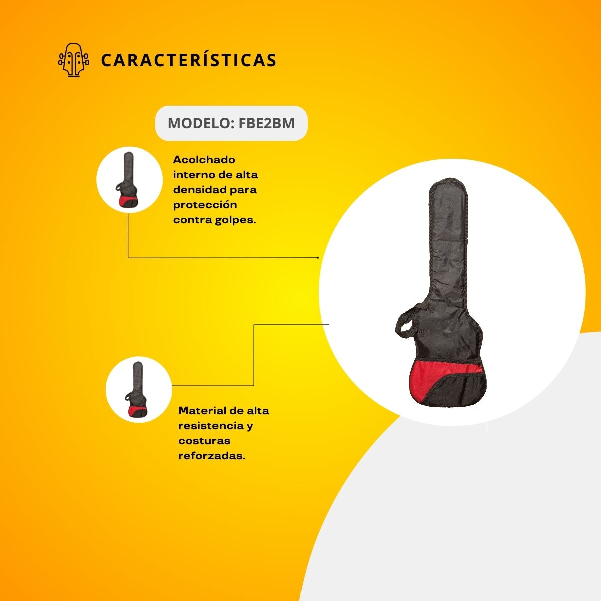 Funda para Bajo Eléctrico FBE2BM