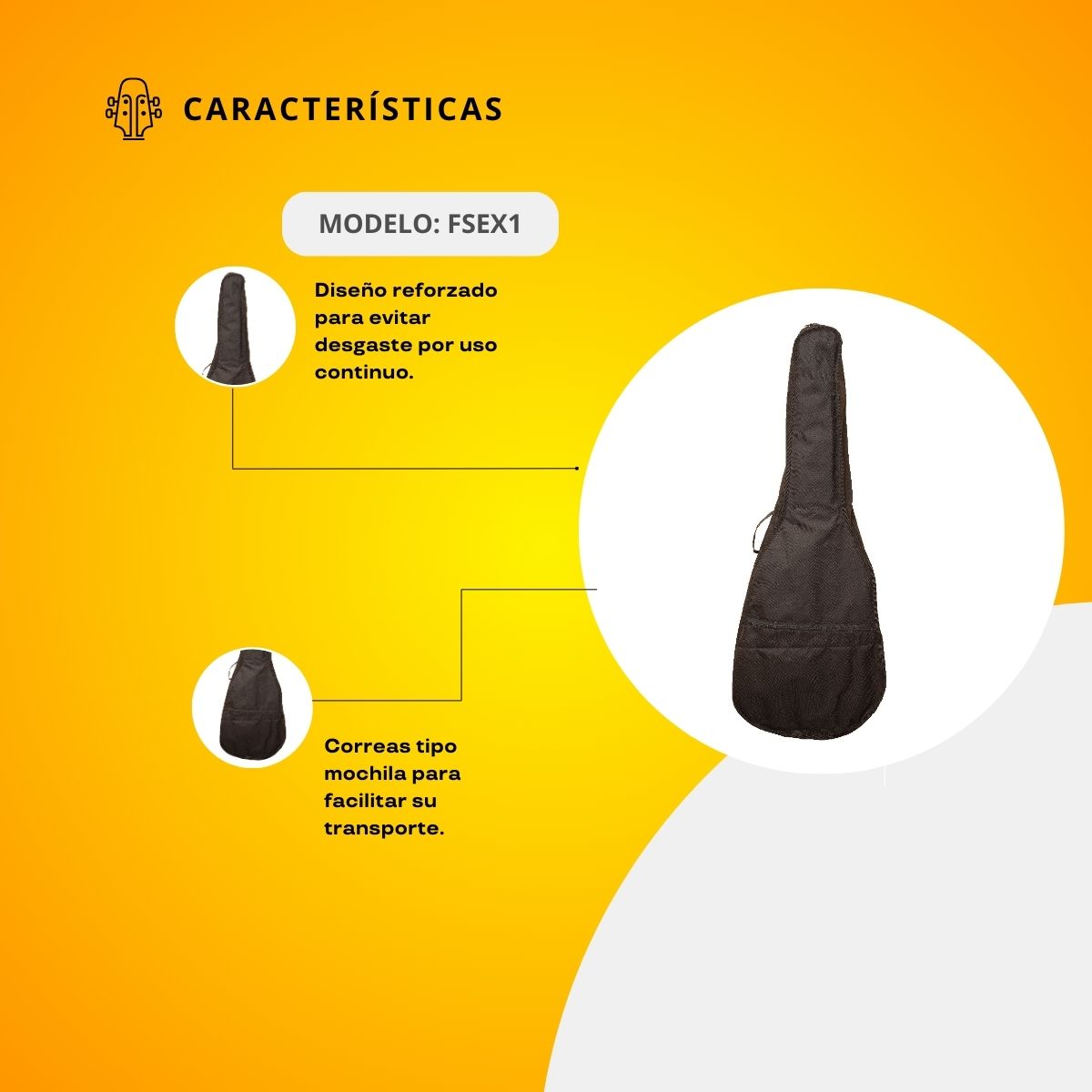 Funda Para Bajo Sexto FSEX1