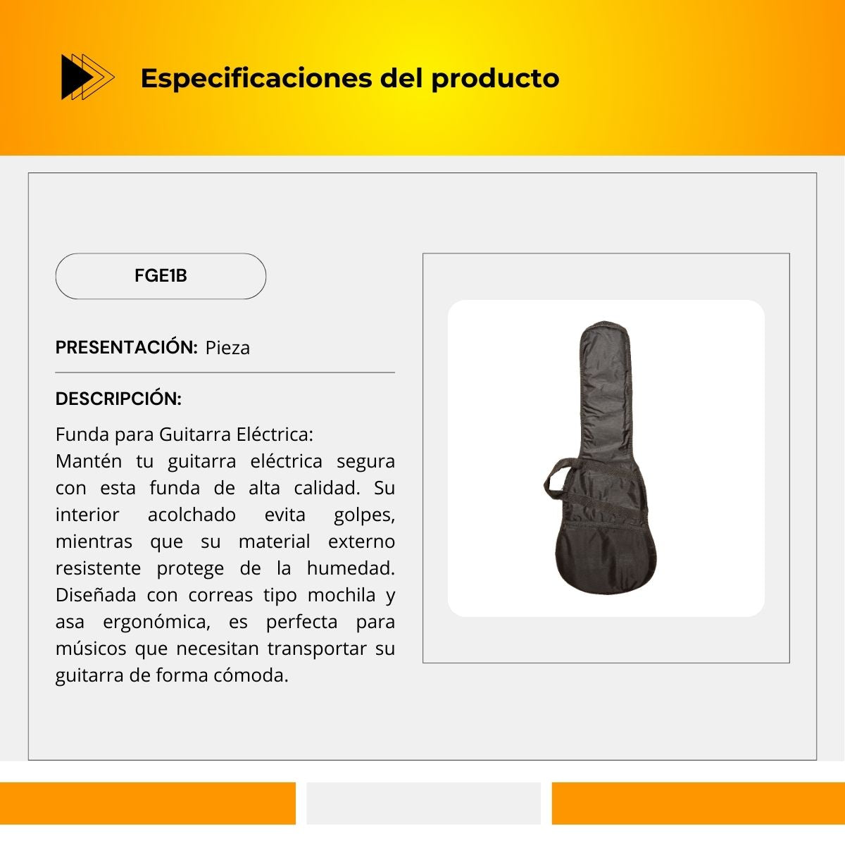 Funda Para Guitarra Eléctrica FGE1B