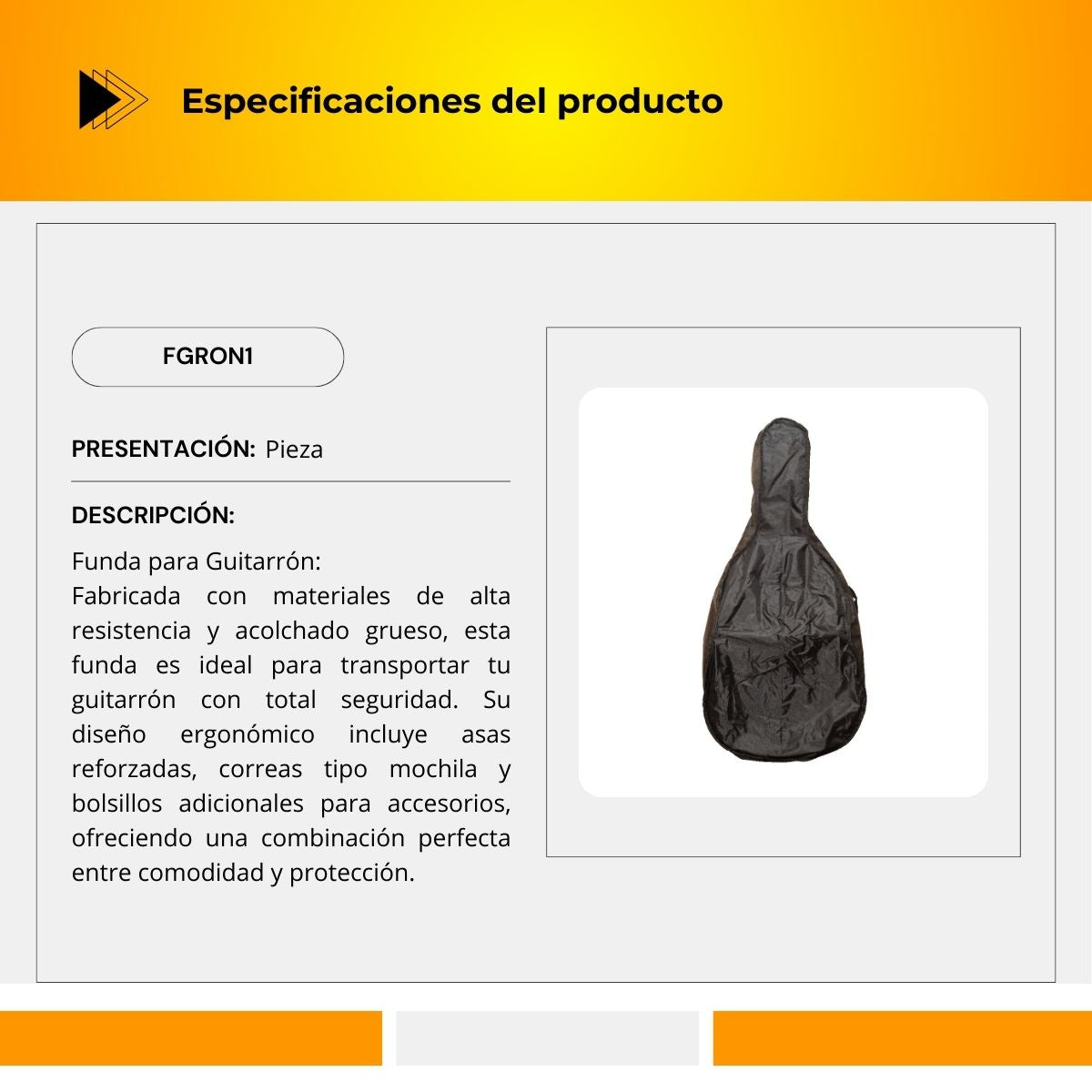 Funda Para Guitarrón FGRON1