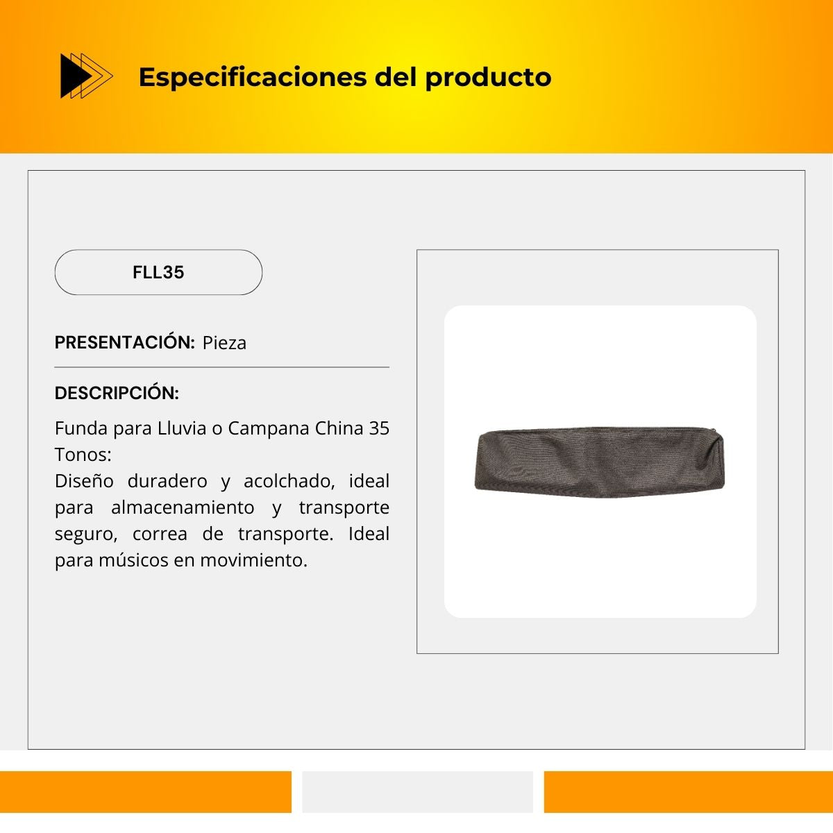 Funda Para Lluvia o Campana China De 35 Tonos FLL35