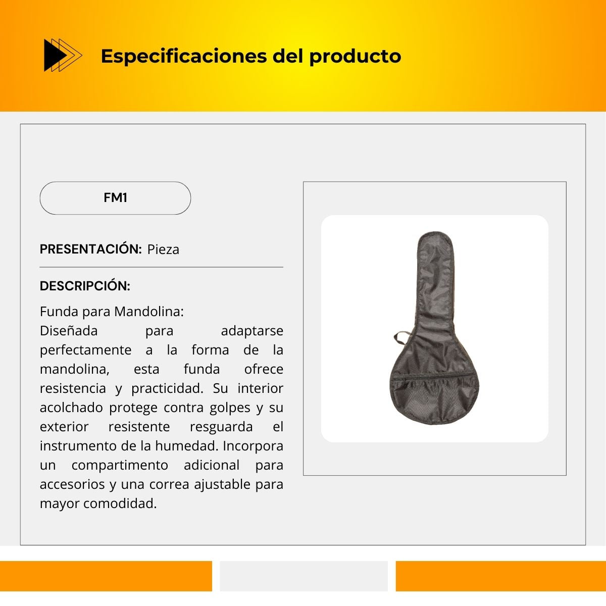 Funda Para Mandolina FM1