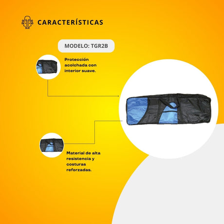 Funda Para Teclado Grande 6 Octavas Dos Bolsas TGR2B