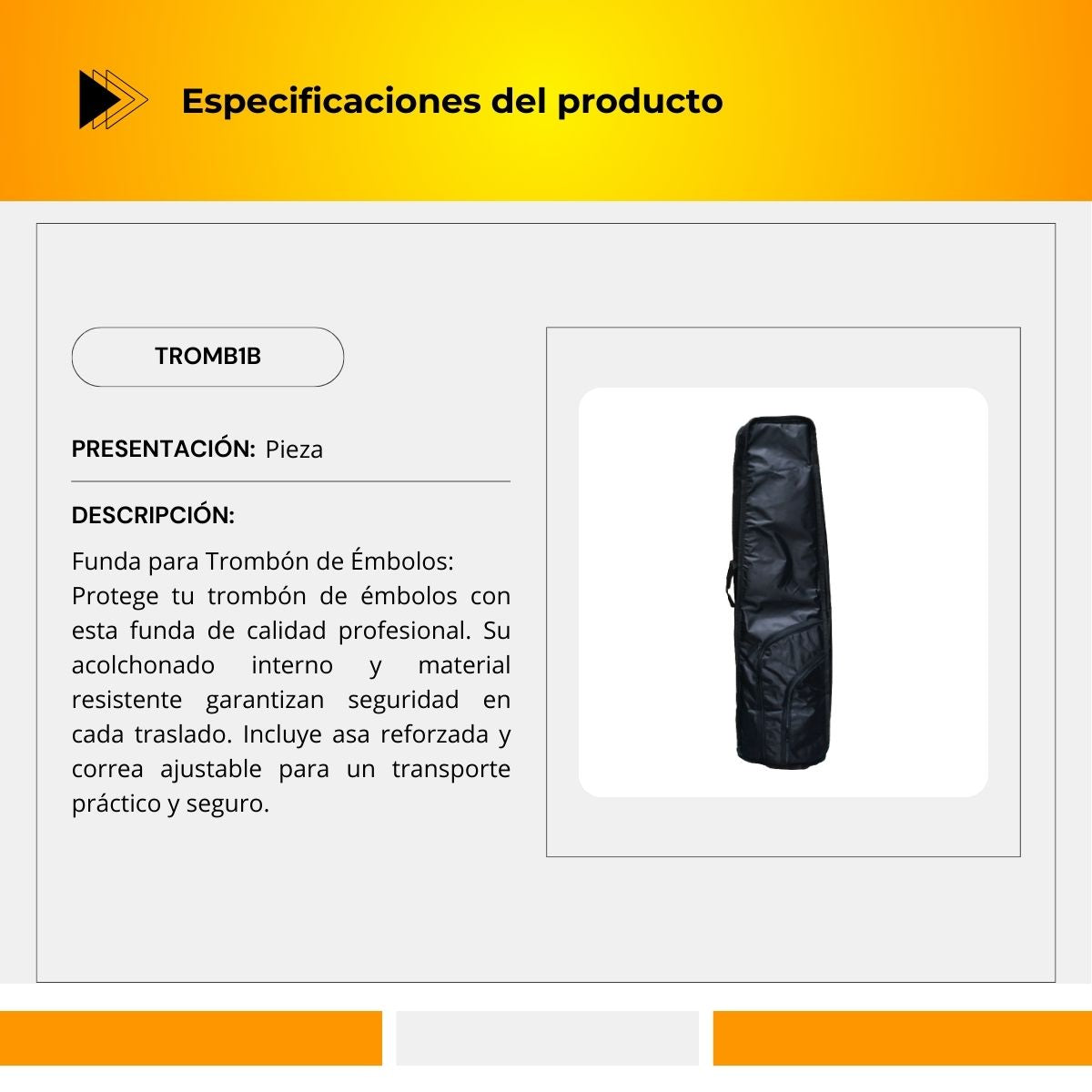 Funda Para Trombón de Émbolos TROMB1B