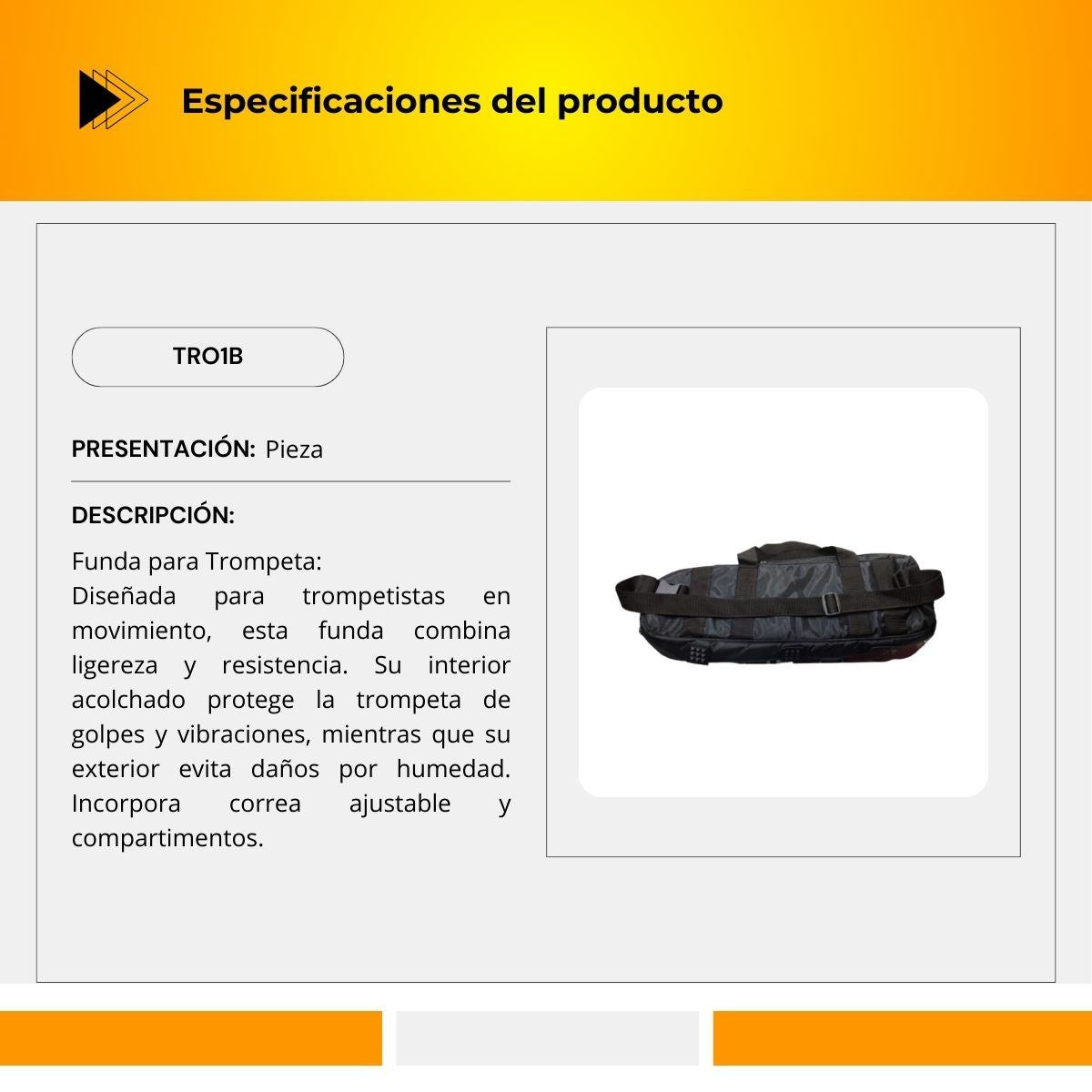 Funda Para Trompeta TRO1B